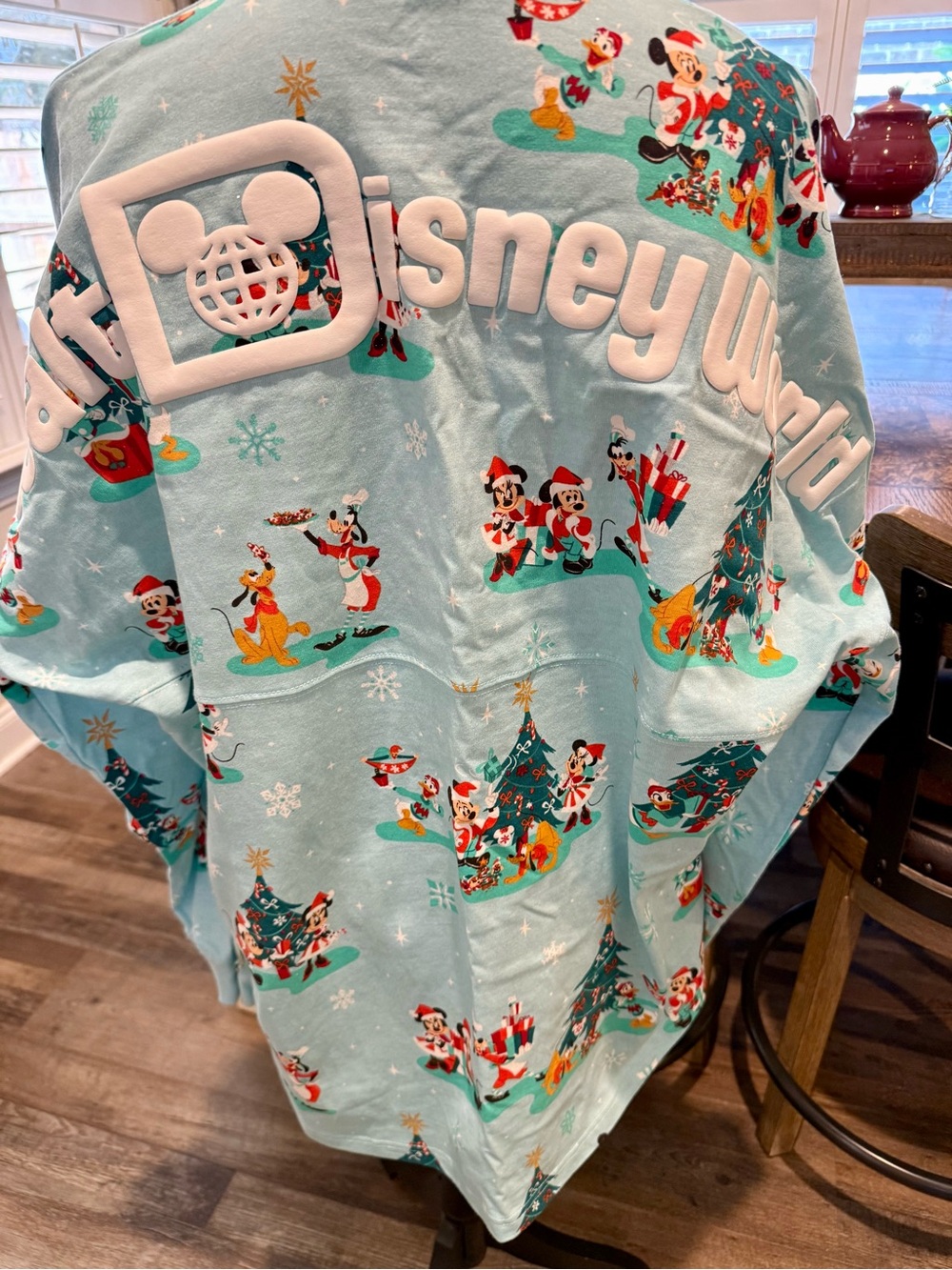 Disney Parks Unisex Holiday Spirit Jersey with Mickey & Festive Print - NWOT